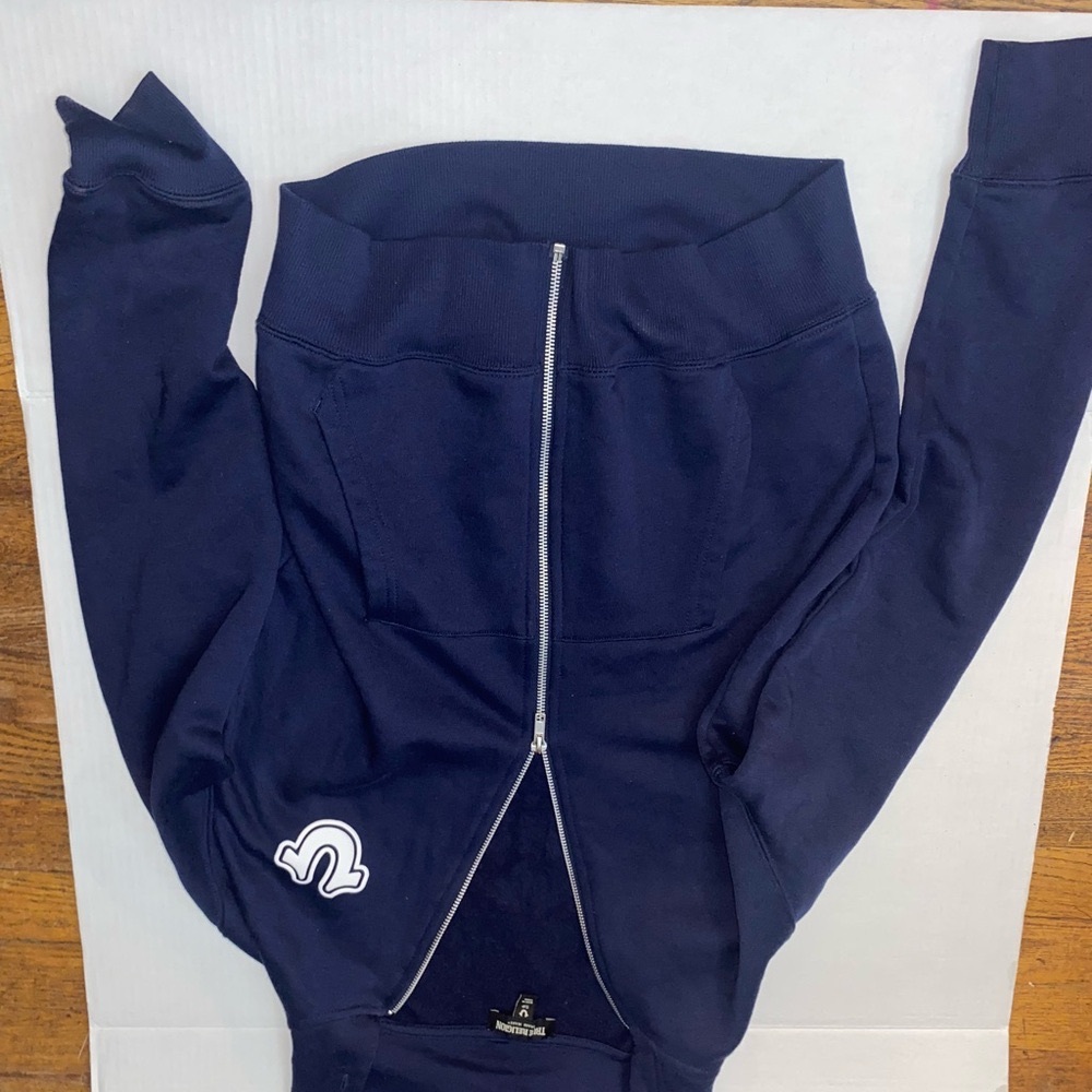 TRUE RELIGION Navy Blue Zip-Up Hoodie